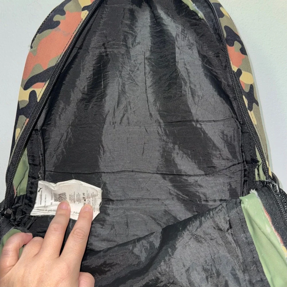 PUMA Evercat Kids Backpack Camo Green Black Logo School Book Bag PE1111